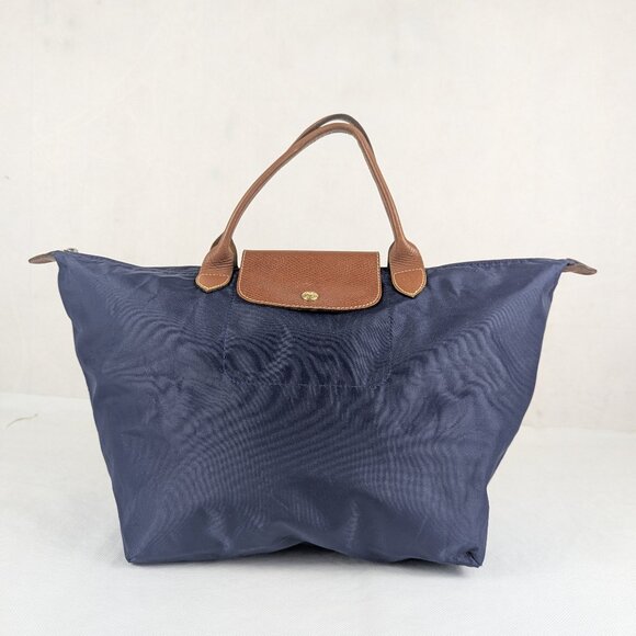 Longchamp Le Pliage Nylon Blue Handbag – Preloved, Original, Fast Shipping! - Picture 1 of 15